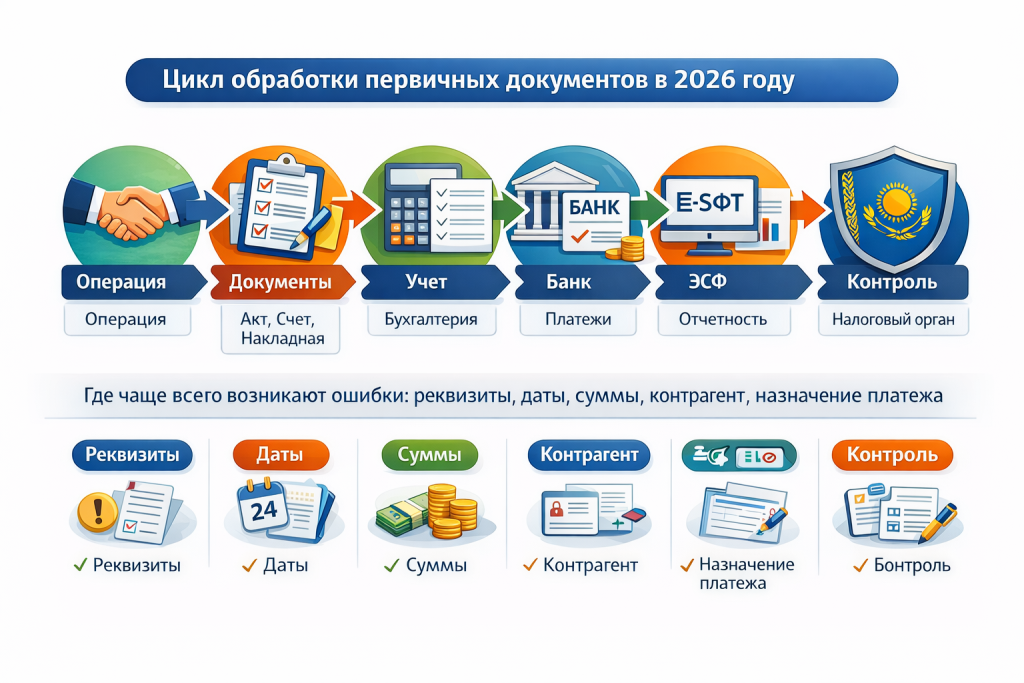 Консультации по обработке первичных документов, начислению налогов